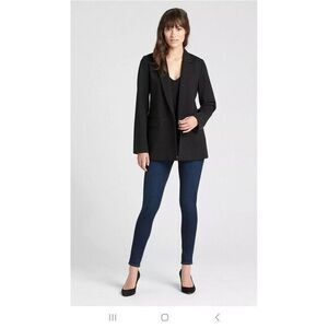 Gap Classic Girlfriend Blazer‎ in Ponte Women's Size 10 True Black Business